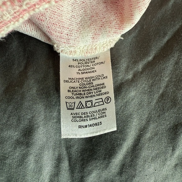 LOFT Pink and White Ribbed Mini Pencil Skirt - Picture 4 of 4